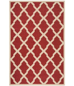Safavieh Beach House BHS122 Red / Creme 5'-3" X 7'-6" Rectangle Area Rug