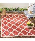 Safavieh Beach House BHS122 Red / Creme 5'-3" X 7'-6" Rectangle Area Rug