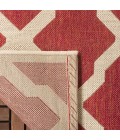 Safavieh Beach House BHS122 Red / Creme 5'-3" X 7'-6" Rectangle Area Rug