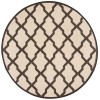 Safavieh Beach House BHS122 Creme / Brown 6'-7" X 6'-7" Round Area Rug