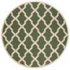 Safavieh Beach House BHS122 Green / Creme 6'-7" X 6'-7" Round Area Rug