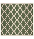 Safavieh Beach House BHS122 Green / Creme 6'-7" X 6'-7" Square Area Rug