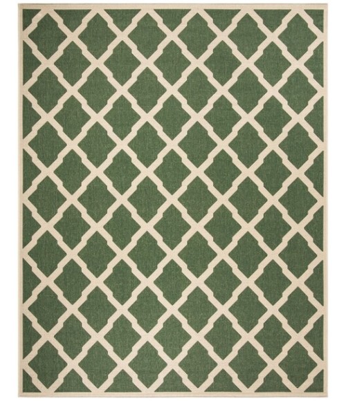 Safavieh Beach House BHS122 Green / Creme 4' X 6' Rectangle Area Rug