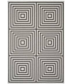Safavieh Beach House BHS123 Light Grey / Charcoal 3' X 5' Rectangle Area Rug