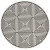 Safavieh Beach House BHS123 Light Grey / Charcoal 6'-7" X 6'-7" Round Area Rug