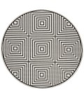 Safavieh Beach House BHS123 Light Grey / Charcoal 6'-7" X 6'-7" Round Area Rug