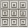 Safavieh Beach House BHS123 Light Grey / Charcoal 6'-7" X 6'-7" Square Area Rug