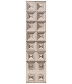 Safavieh Beach House BHS123 Creme / Brown 2'-2" X 10' Runner Area Rug
