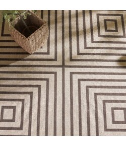 Safavieh Beach House BHS123 Creme / Brown 6'-7" X 9'-2" Rectangle Area Rug