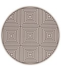 Safavieh Beach House BHS123 Creme / Brown 6'-7" X 6'-7" Round Area Rug