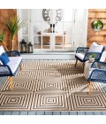 Safavieh Beach House BHS123 Creme / Brown 6'-7" X 9'-2" Rectangle Area Rug