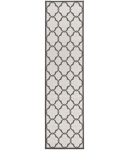 Safavieh Beach House BHS125 Light Grey / Charcoal 2'-2" X 6' Runner Area Rug