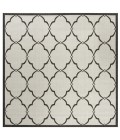 Safavieh Beach House BHS125 Light Grey / Charcoal 4' X 4' Square Area Rug