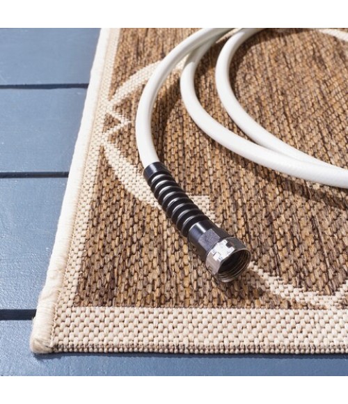 Safavieh Beach House BHS125 Beige / Cream 2'-2" X 12' Runner Area Rug