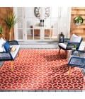 Safavieh Beach House BHS127 Red / Creme 3' X 5' Rectangle Area Rug