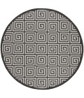 Safavieh Beach House BHS129 Light Grey / Charcoal 6'-7" X 6'-7" Round Area Rug