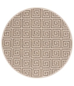 Safavieh Beach House BHS129 Beige / Cream 6'-7" X 6'-7" Round Area Rug