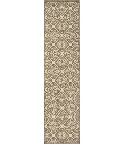 Safavieh Beach House BHS132 Cream / Beige 2'-2" X 12' Runner Area Rug