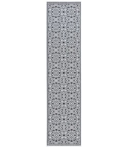 Safavieh Beach House BHS134 Light Grey / Charcoal 2'-2" X 12' Runner Area Rug