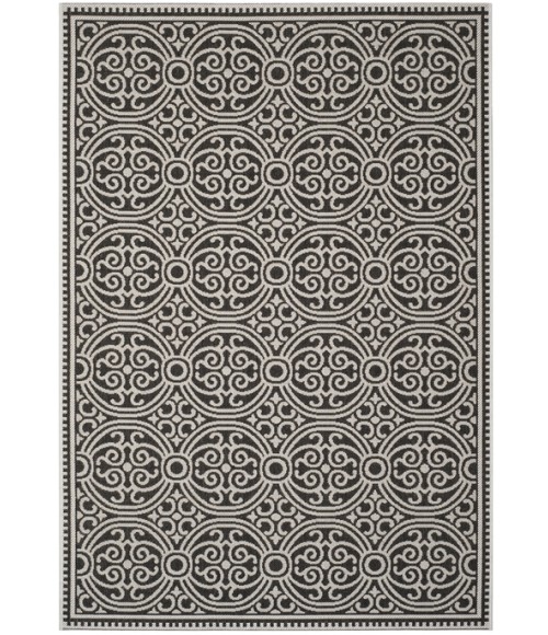 Safavieh Beach House BHS134 Light Grey / Charcoal 4' X 6' Rectangle Area Rug