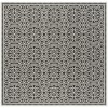 Safavieh Beach House BHS134 Light Grey / Charcoal 4' X 4' Square Area Rug