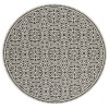 Safavieh Beach House BHS134 Light Grey / Charcoal 8' X 8' Round Area Rug