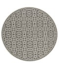 Safavieh Beach House BHS134 Light Grey / Charcoal 8' X 8' Round Area Rug