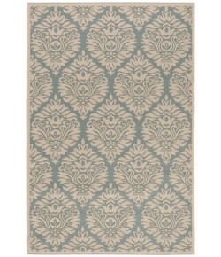 Safavieh Beach House BHS135 Aqua / Cream 5'-3" X 7'-6" Rectangle Area Rug