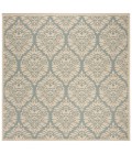 Safavieh Beach House BHS135 Aqua / Cream 6'-7" X 6'-7" Square Area Rug