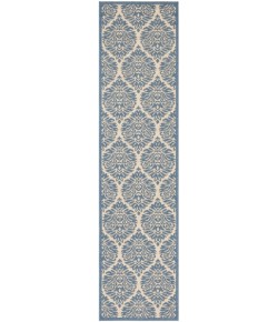 Safavieh Beach House BHS135 Cream / Blue 2'-2" X 6' Runner Area Rug