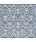 Safavieh Beach House BHS135 Cream / Blue 6'-7" X 6'-7" Square Area Rug