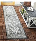 Safavieh Beach House BHS137 Light Grey / Charcoal 2'-2" X 8' Runner Area Rug