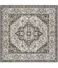Safavieh Beach House BHS137 Light Grey / Charcoal 6'-7" X 6'-7" Square Area Rug