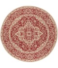 Safavieh Beach House BHS137 Red / Creme 4' X 4' Round Area Rug