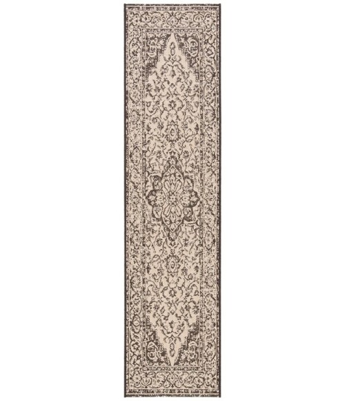 Safavieh Beach House BHS137 Creme / Brown 2'-2" X 8' Runner Area Rug