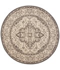 Safavieh Beach House BHS137 Creme / Brown 6'-7" X 6'-7" Round Area Rug