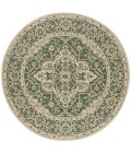 Safavieh Beach House BHS137 Green / Creme 8' X 8' Round Area Rug