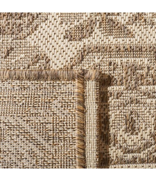 Safavieh Beach House BHS138 Cream / Beige 6'-7" X 6'-7" Round Area Rug