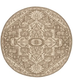 Safavieh Beach House BHS138 Cream / Beige 6'-7" X 6'-7" Round Area Rug