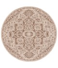 Safavieh Beach House BHS138 Beige / Cream 6'-7" X 6'-7" Round Area Rug
