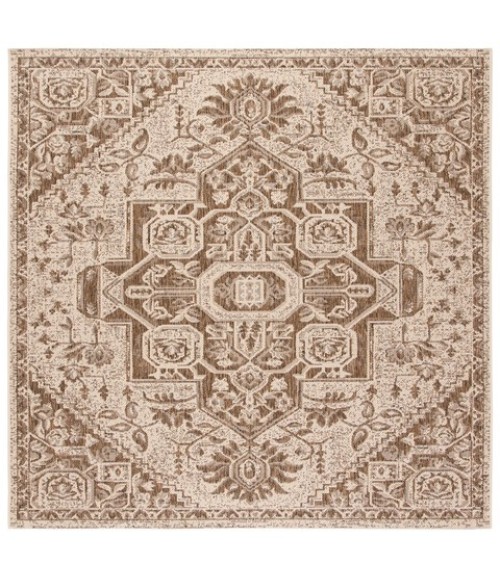 Safavieh Beach House BHS138 Beige / Cream 6'-7" X 6'-7" Square Area Rug