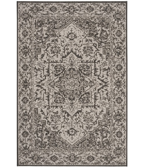 Safavieh Beach House BHS139 Light Grey / Charcoal 3' X 5' Rectangle Area Rug