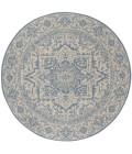 Safavieh Beach House BHS139 Cream / Blue 4' X 4' Round Area Rug