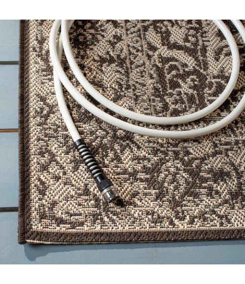 Safavieh Beach House BHS139 Creme / Brown 2'-2" X 12' Runner Area Rug