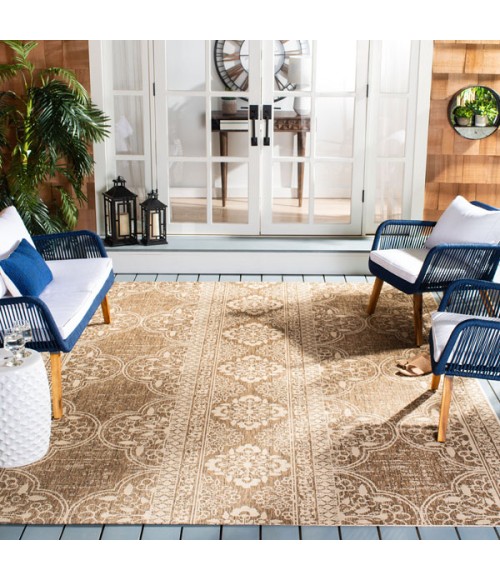 Safavieh Beach House BHS174 Cream / Beige 5'-3" X 7'-6" Rectangle Area Rug