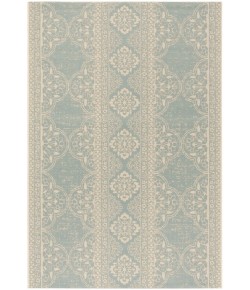 Safavieh Beach House BHS174 Cream / Aqua 4' X 4' Square Area Rug