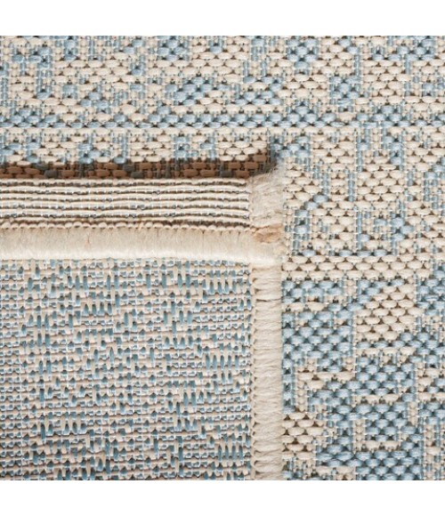 Safavieh Beach House BHS174 Cream / Aqua 8' X 10' Rectangle Area Rug