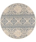 Safavieh Beach House BHS174 Blue / Creme 6'-7" X 6'-7" Round Area Rug