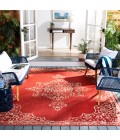 Safavieh Beach House BHS180 Red / Creme 2'-2" X 4' Accent Area Rug