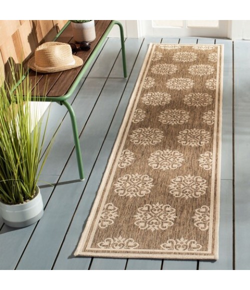 Safavieh Beach House BHS181 Beige / Cream 2'-2" X 8' Runner Area Rug